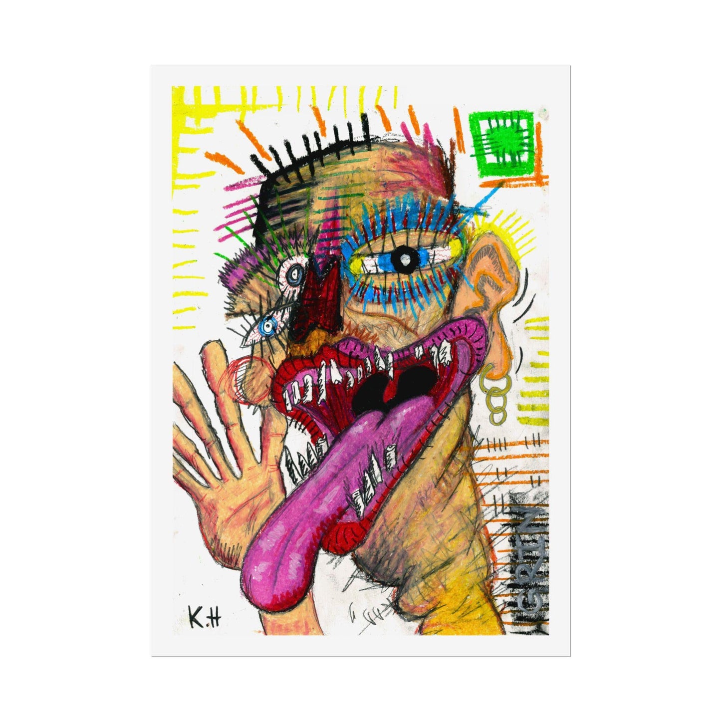 'Lick Me and Grin' | Original Giclée Print on Paper