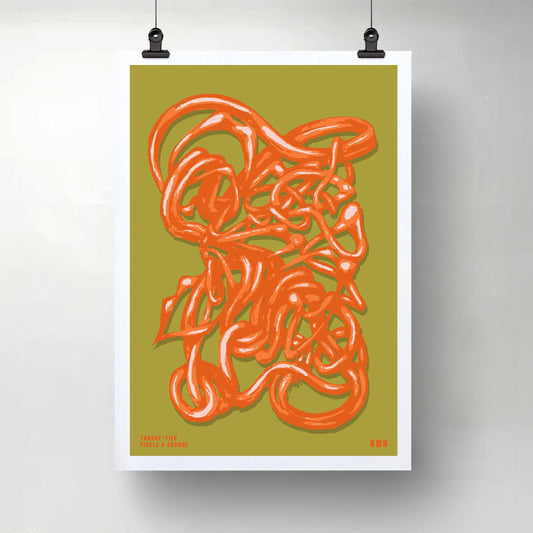 'Tongue-Tied' | Pickle & Orange | Original Giclée Print on Paper