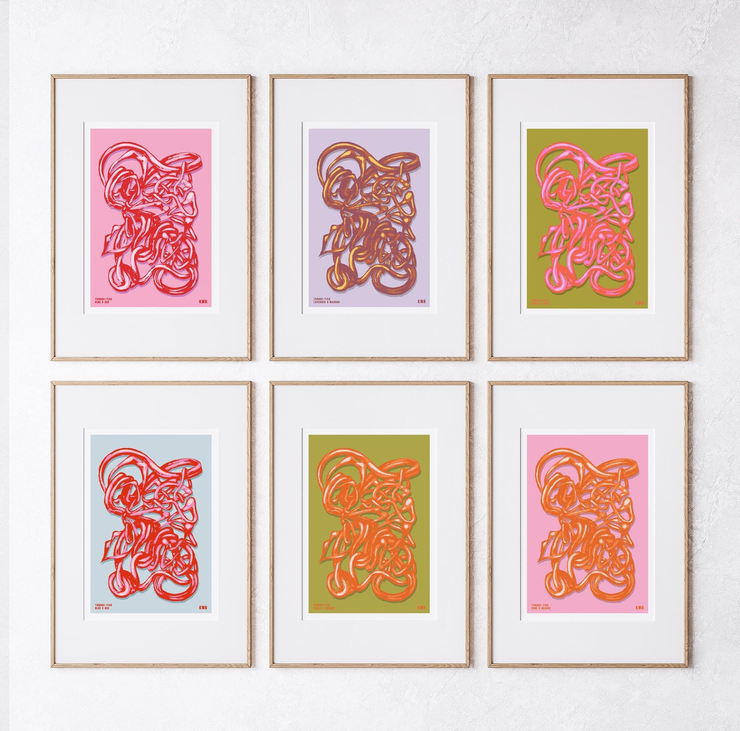 'Tongue-Tied' | Pickle & Pink | Original Giclée Print on Paper